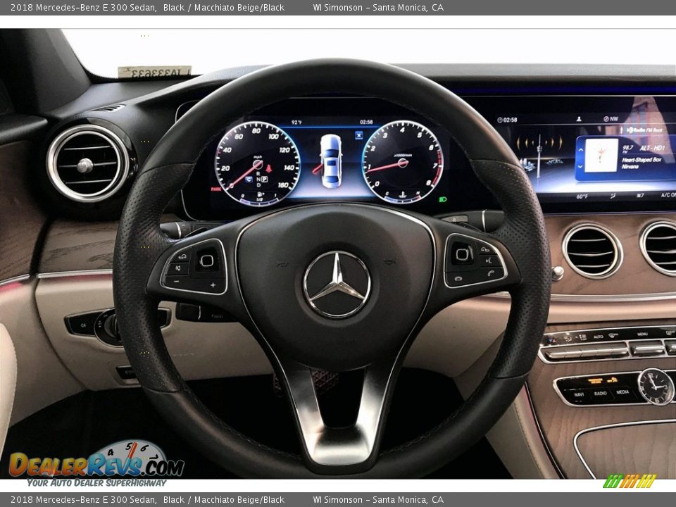2018 Mercedes-Benz E 300 Sedan Black / Macchiato Beige/Black Photo #4