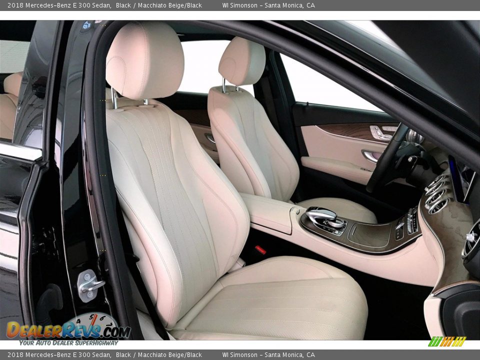 2018 Mercedes-Benz E 300 Sedan Black / Macchiato Beige/Black Photo #6