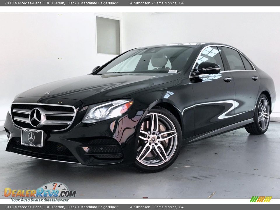 2018 Mercedes-Benz E 300 Sedan Black / Macchiato Beige/Black Photo #12