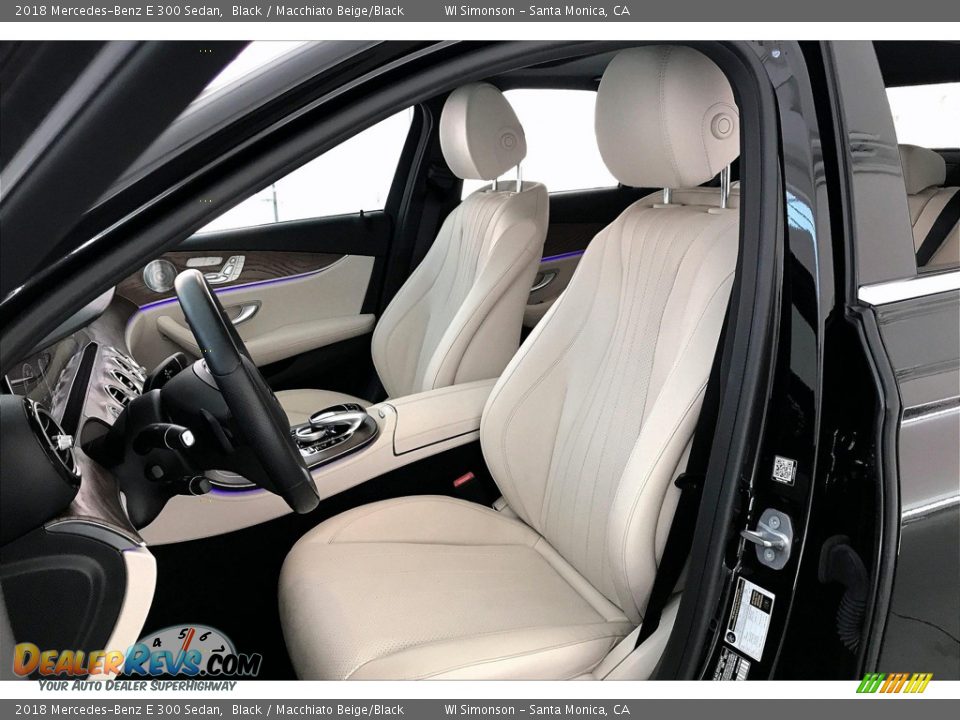 2018 Mercedes-Benz E 300 Sedan Black / Macchiato Beige/Black Photo #14