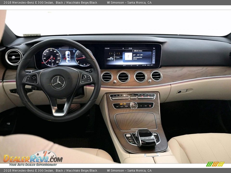 2018 Mercedes-Benz E 300 Sedan Black / Macchiato Beige/Black Photo #17
