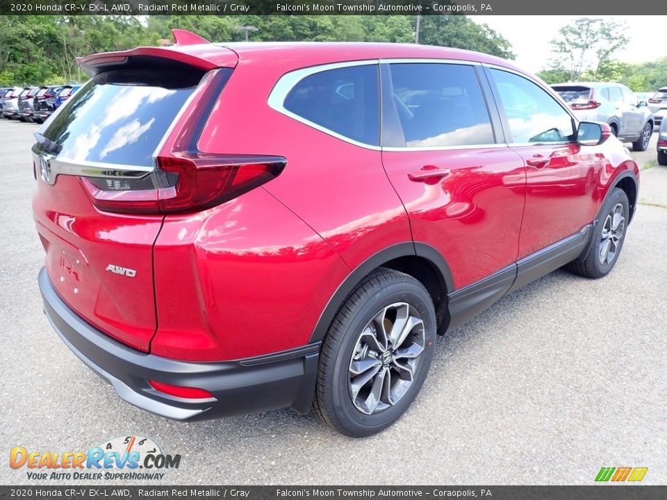 2020 Honda CR-V EX-L AWD Radiant Red Metallic / Gray Photo #5