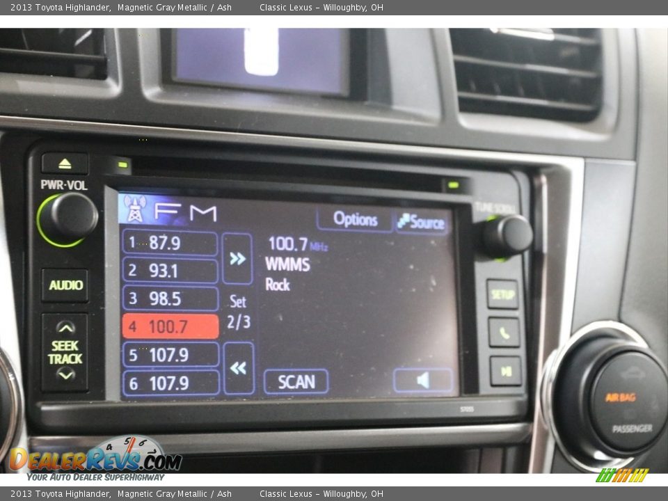 2013 Toyota Highlander Magnetic Gray Metallic / Ash Photo #10