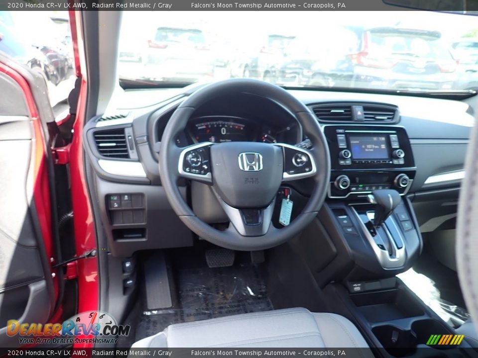 2020 Honda CR-V LX AWD Radiant Red Metallic / Gray Photo #11