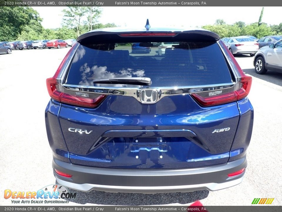 2020 Honda CR-V EX-L AWD Obsidian Blue Pearl / Gray Photo #5