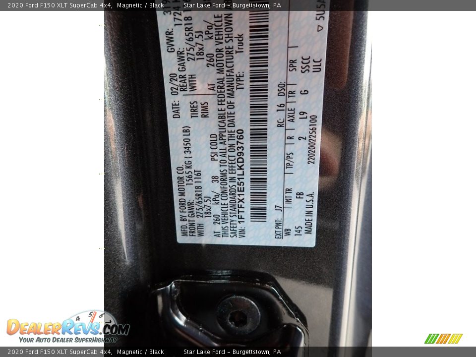 2020 Ford F150 XLT SuperCab 4x4 Magnetic / Black Photo #14