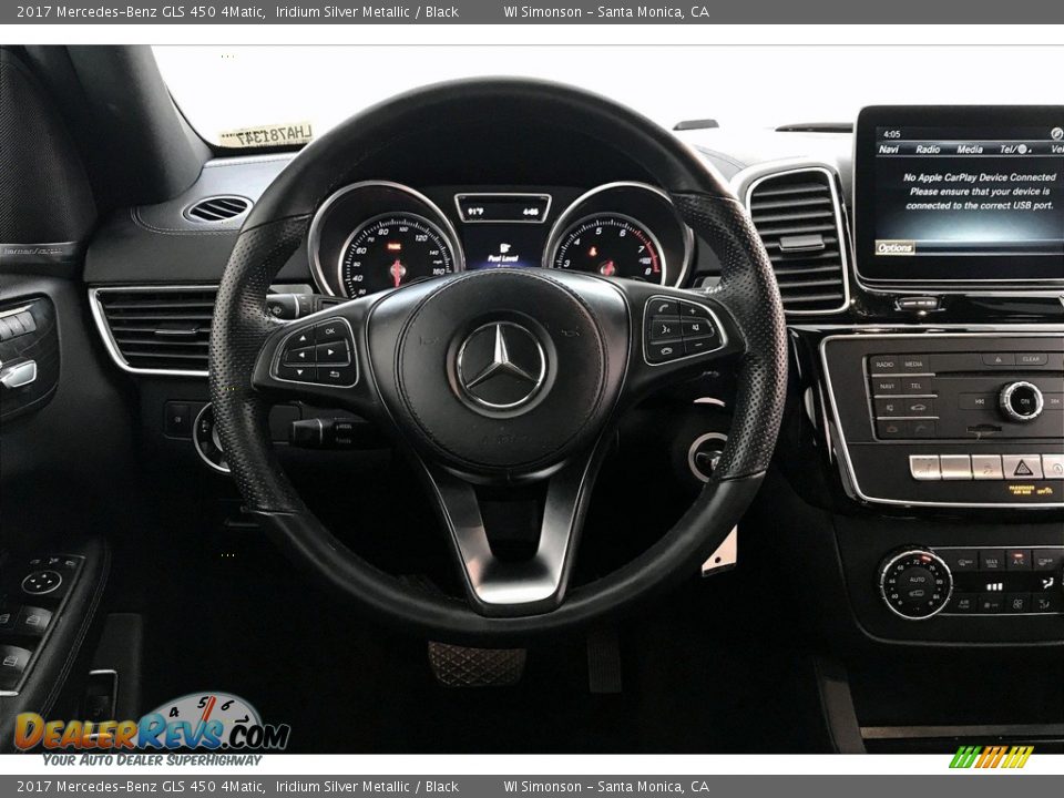 2017 Mercedes-Benz GLS 450 4Matic Iridium Silver Metallic / Black Photo #4