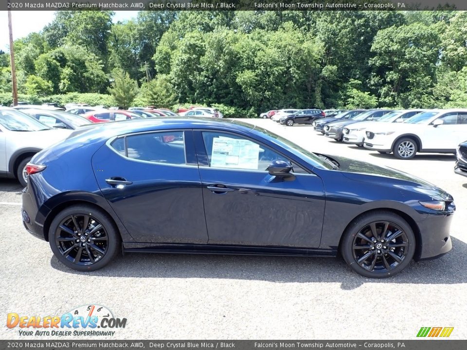 2020 Mazda MAZDA3 Premium Hatchback AWD Deep Crystal Blue Mica / Black Photo #1