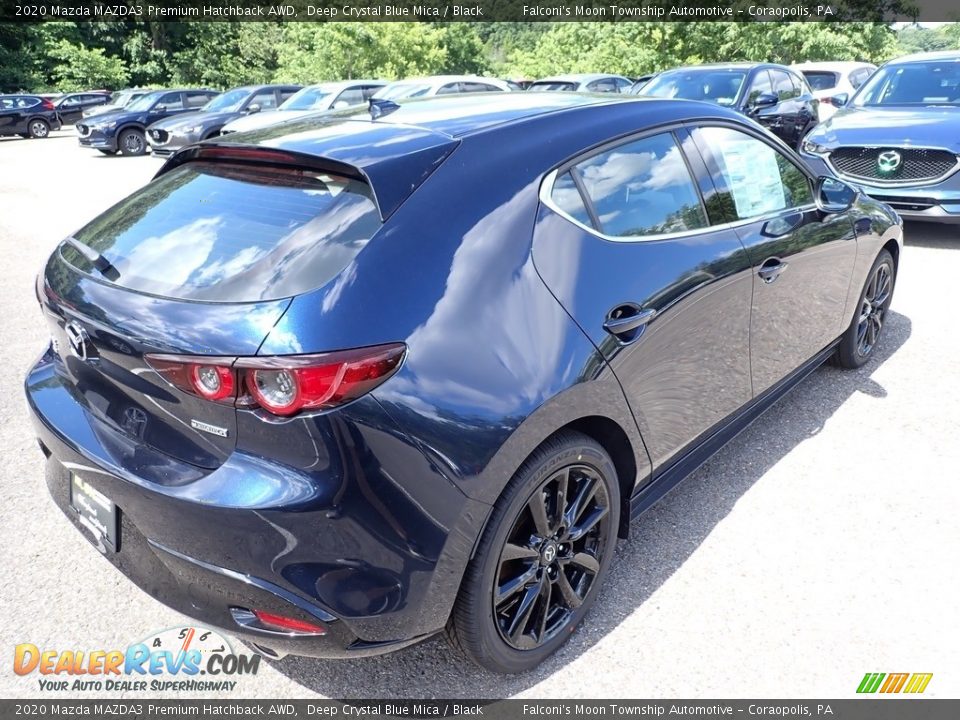 2020 Mazda MAZDA3 Premium Hatchback AWD Deep Crystal Blue Mica / Black Photo #2