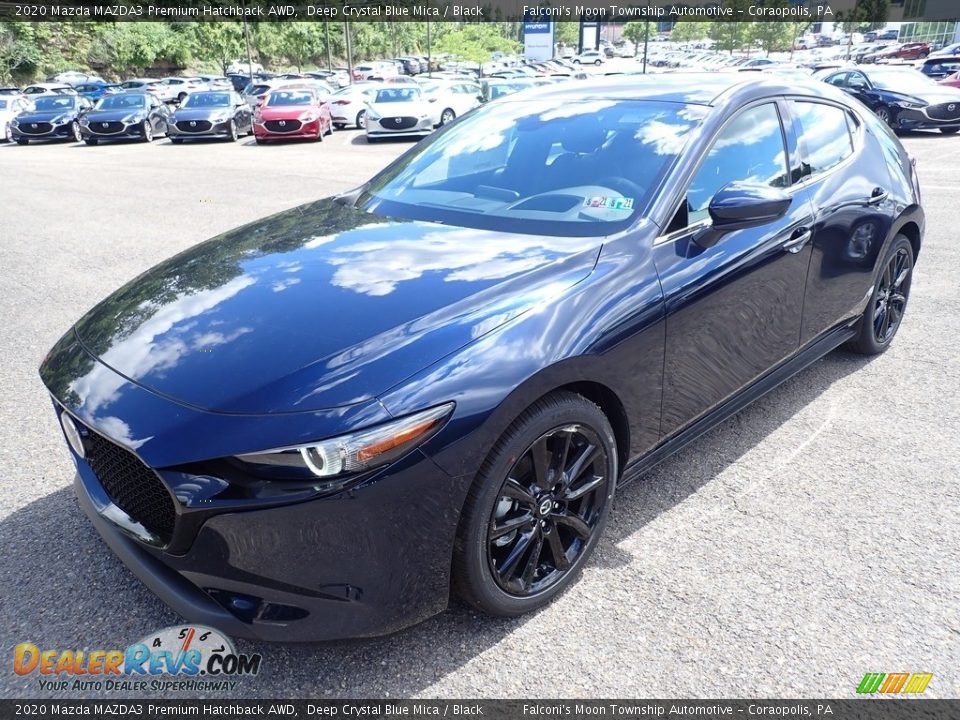 2020 Mazda MAZDA3 Premium Hatchback AWD Deep Crystal Blue Mica / Black Photo #5