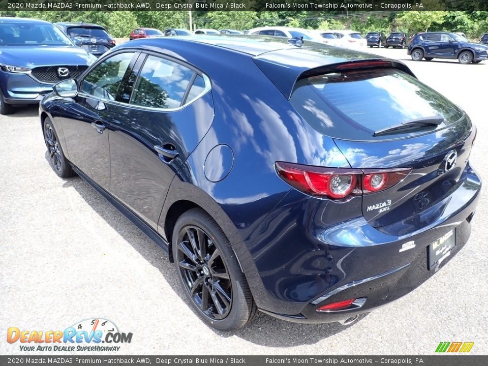 2020 Mazda MAZDA3 Premium Hatchback AWD Deep Crystal Blue Mica / Black Photo #6
