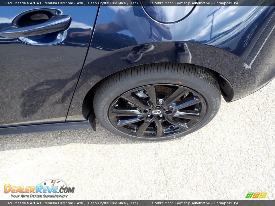 2020 Mazda MAZDA3 Premium Hatchback AWD Deep Crystal Blue Mica / Black Photo #7