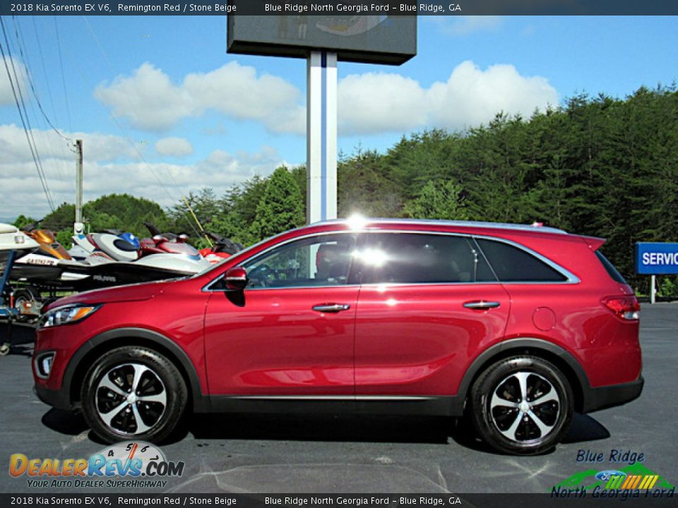 2018 Kia Sorento EX V6 Remington Red / Stone Beige Photo #2