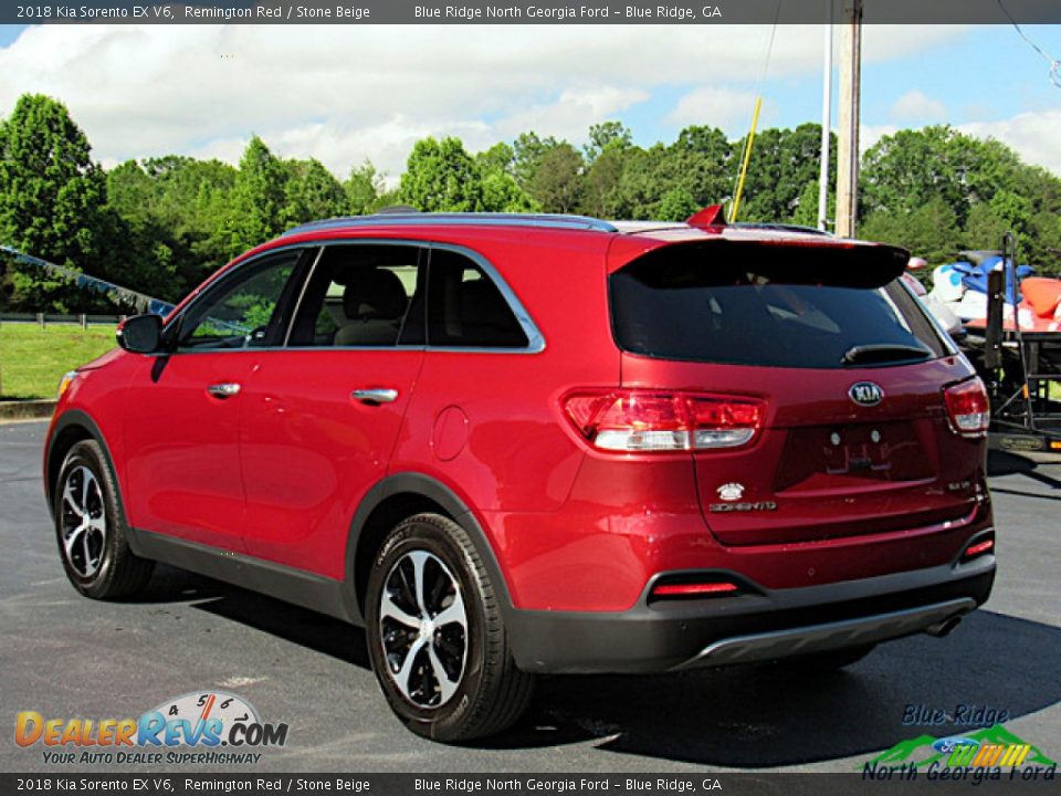 2018 Kia Sorento EX V6 Remington Red / Stone Beige Photo #3