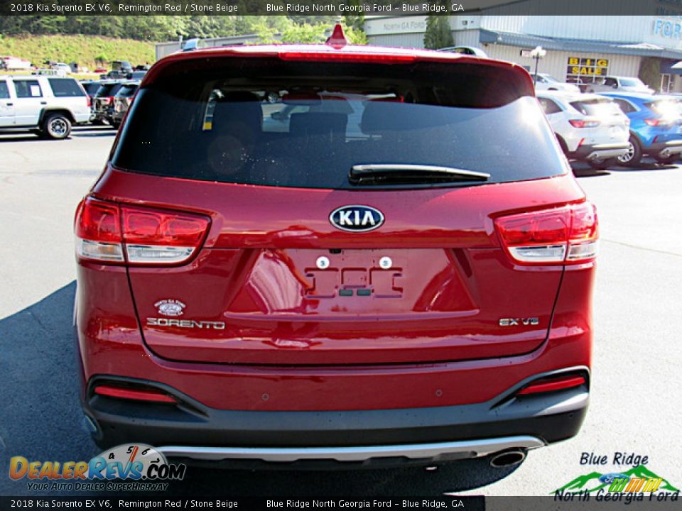 2018 Kia Sorento EX V6 Remington Red / Stone Beige Photo #4