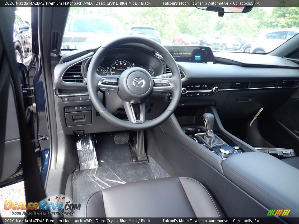 2020 Mazda MAZDA3 Premium Hatchback AWD Deep Crystal Blue Mica / Black Photo #9