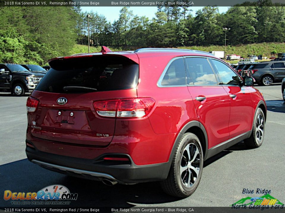 2018 Kia Sorento EX V6 Remington Red / Stone Beige Photo #5