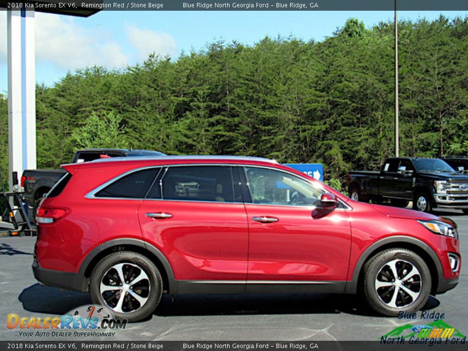 2018 Kia Sorento EX V6 Remington Red / Stone Beige Photo #6