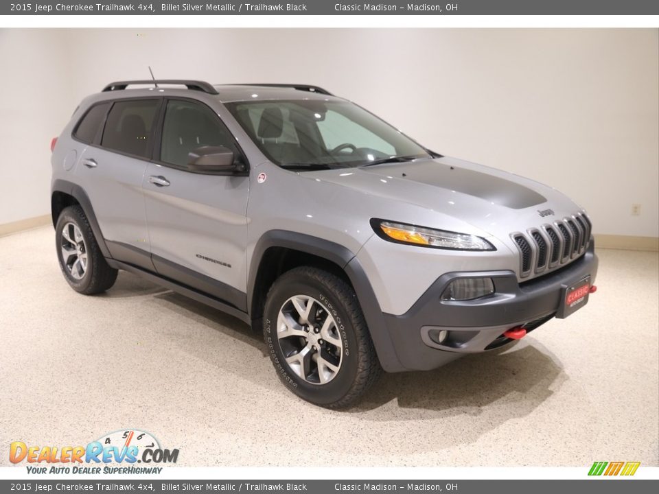 2015 Jeep Cherokee Trailhawk 4x4 Billet Silver Metallic / Trailhawk Black Photo #1