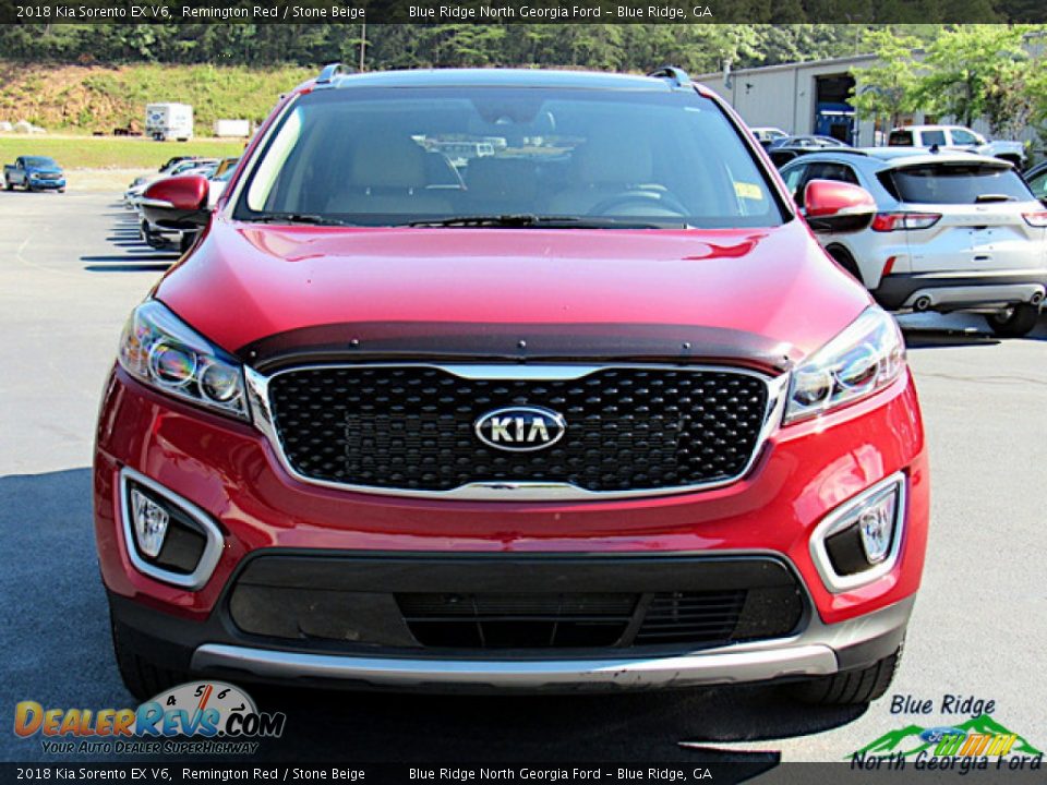 2018 Kia Sorento EX V6 Remington Red / Stone Beige Photo #8