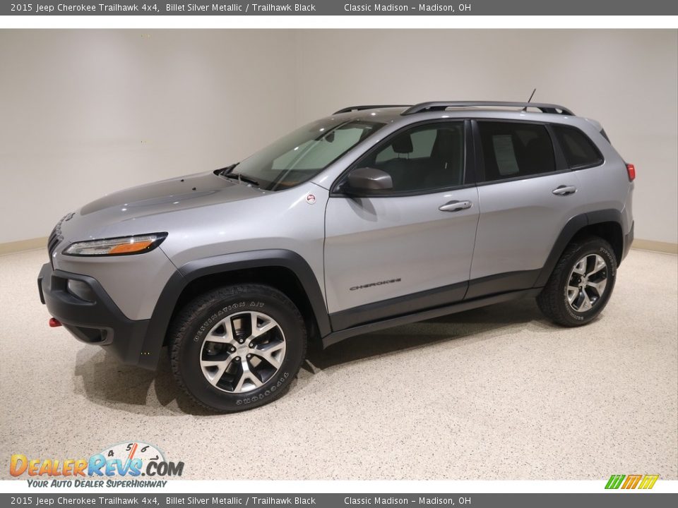 2015 Jeep Cherokee Trailhawk 4x4 Billet Silver Metallic / Trailhawk Black Photo #3