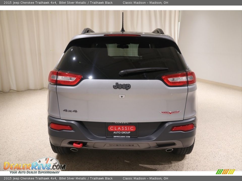 2015 Jeep Cherokee Trailhawk 4x4 Billet Silver Metallic / Trailhawk Black Photo #4