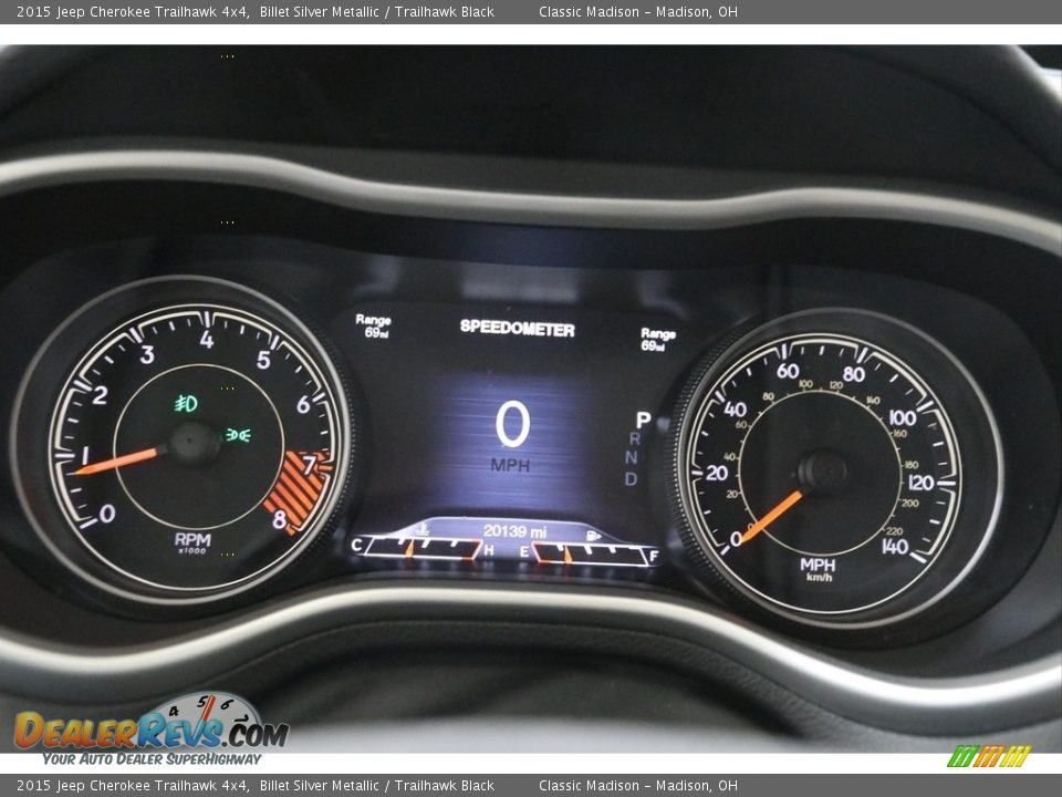 2015 Jeep Cherokee Trailhawk 4x4 Billet Silver Metallic / Trailhawk Black Photo #9