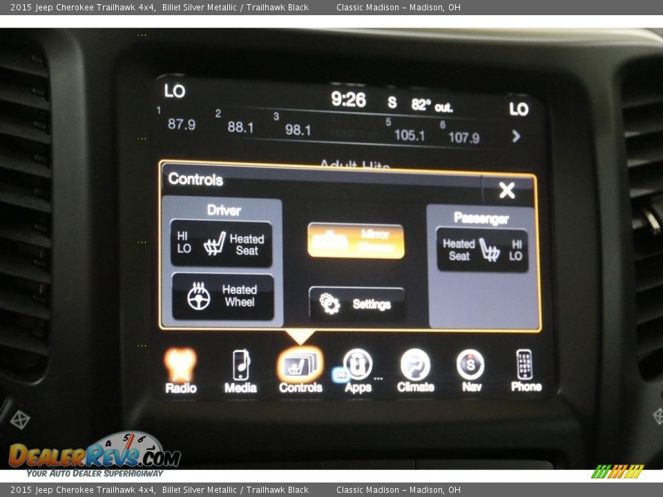 2015 Jeep Cherokee Trailhawk 4x4 Billet Silver Metallic / Trailhawk Black Photo #12