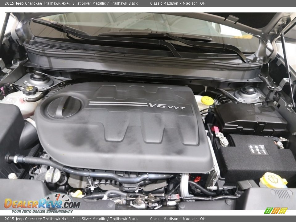 2015 Jeep Cherokee Trailhawk 4x4 Billet Silver Metallic / Trailhawk Black Photo #20