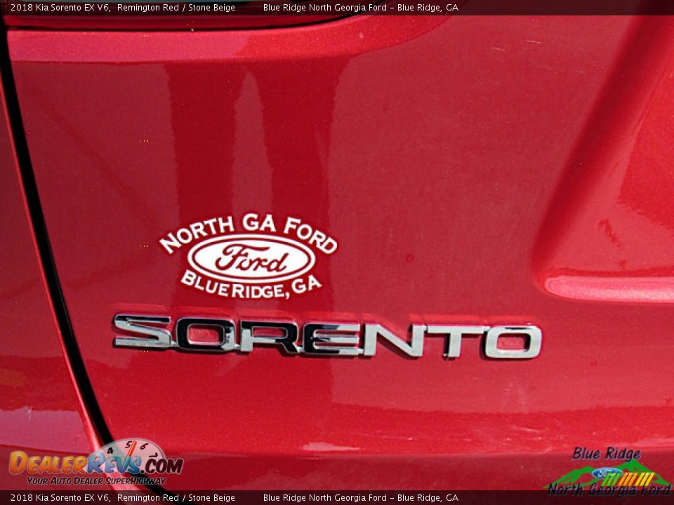 2018 Kia Sorento EX V6 Remington Red / Stone Beige Photo #35