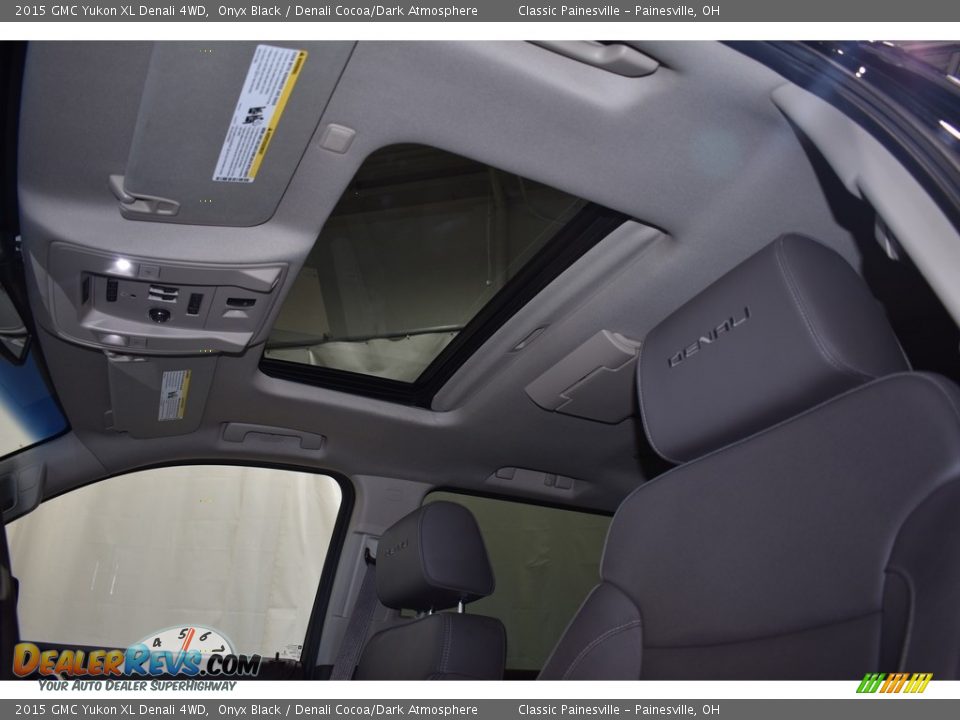 2015 GMC Yukon XL Denali 4WD Onyx Black / Denali Cocoa/Dark Atmosphere Photo #7