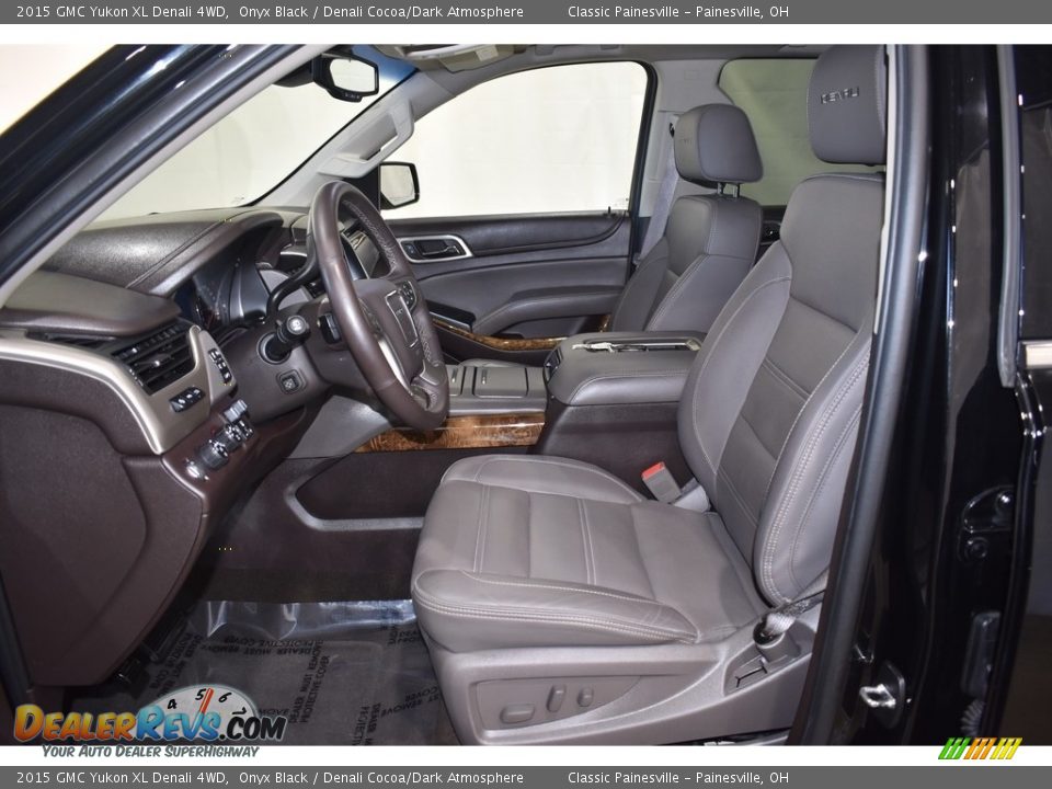 2015 GMC Yukon XL Denali 4WD Onyx Black / Denali Cocoa/Dark Atmosphere Photo #8
