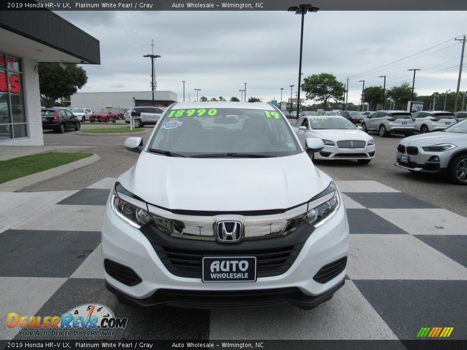 2019 Honda HR-V LX Platinum White Pearl / Gray Photo #2