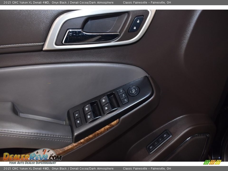 2015 GMC Yukon XL Denali 4WD Onyx Black / Denali Cocoa/Dark Atmosphere Photo #13