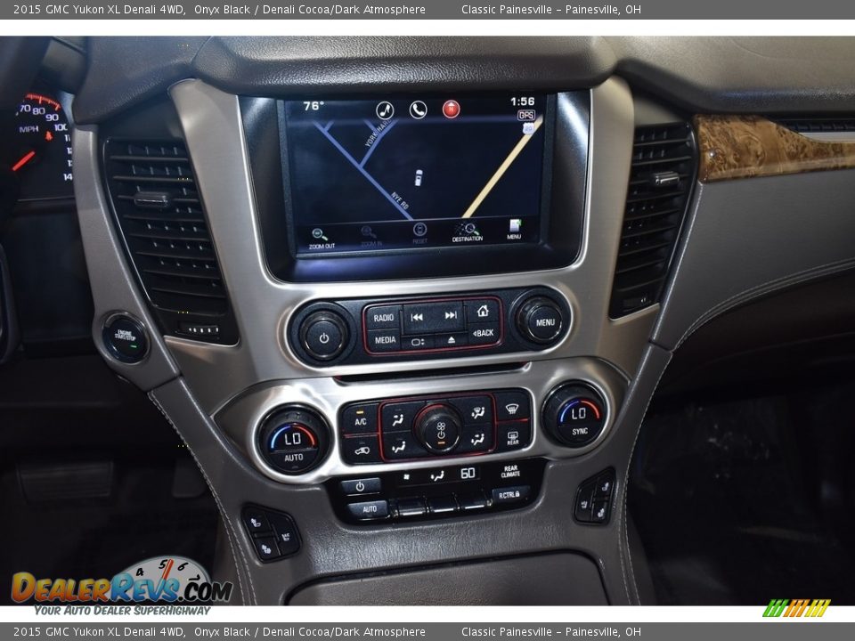 2015 GMC Yukon XL Denali 4WD Onyx Black / Denali Cocoa/Dark Atmosphere Photo #17