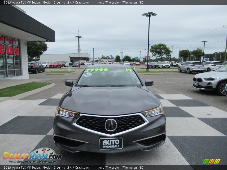 2019 Acura TLX V6 Sedan Modern Steel Metallic / Graystone Photo #2