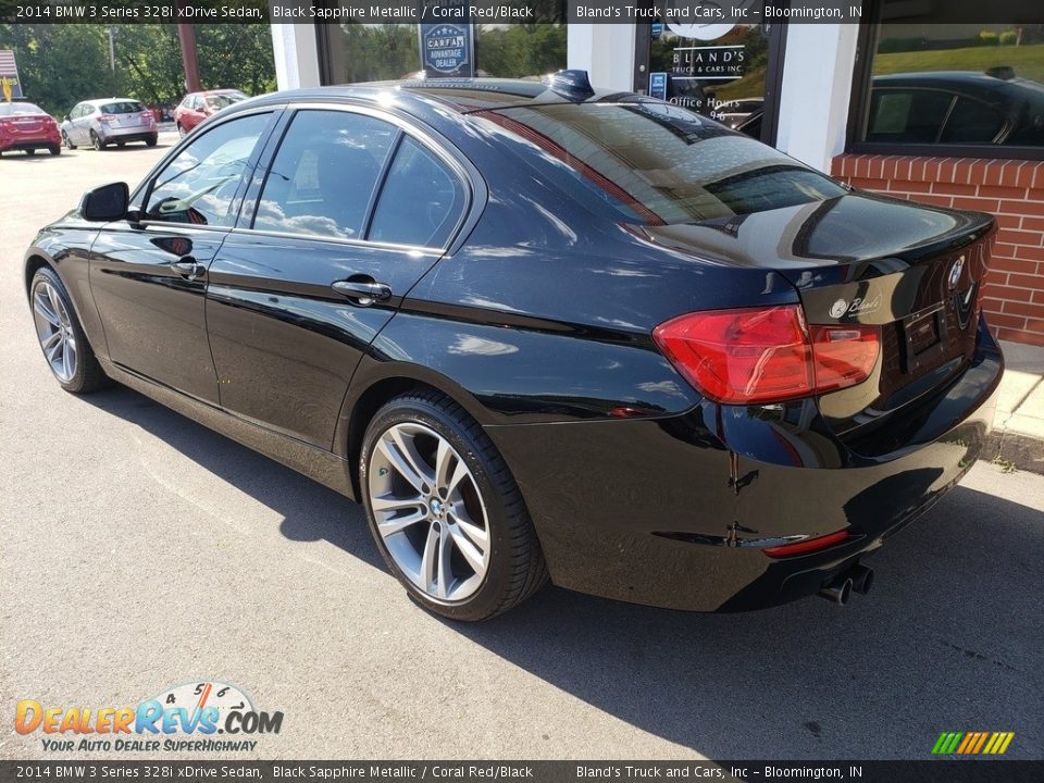 2014 BMW 3 Series 328i xDrive Sedan Black Sapphire Metallic / Coral Red/Black Photo #33