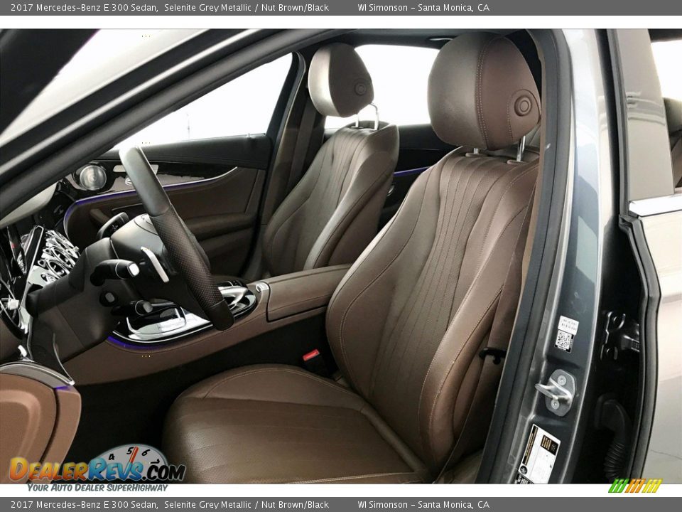 2017 Mercedes-Benz E 300 Sedan Selenite Grey Metallic / Nut Brown/Black Photo #14