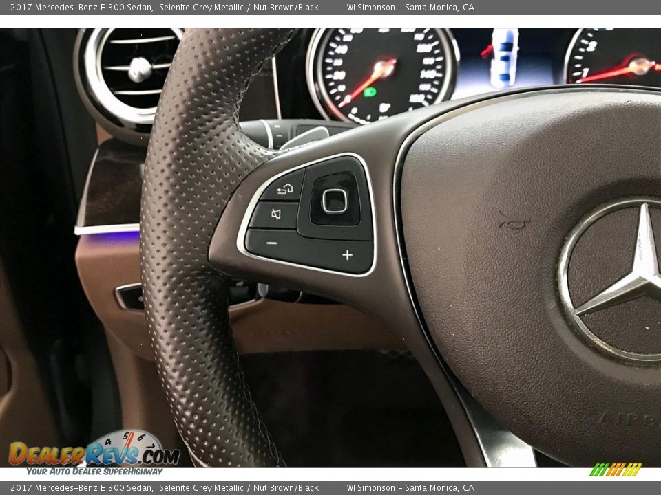 2017 Mercedes-Benz E 300 Sedan Selenite Grey Metallic / Nut Brown/Black Photo #18