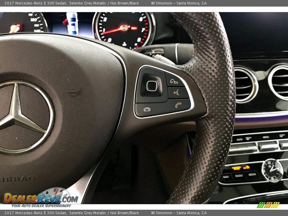 2017 Mercedes-Benz E 300 Sedan Selenite Grey Metallic / Nut Brown/Black Photo #19