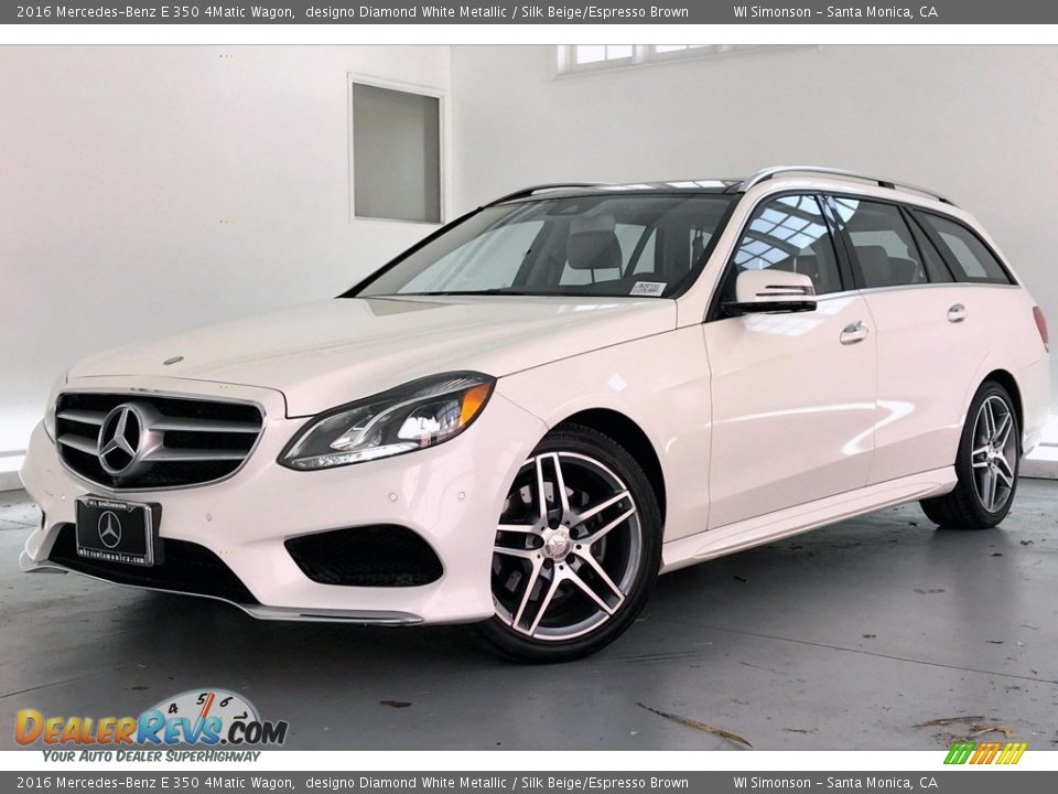 2016 Mercedes-Benz E 350 4Matic Wagon designo Diamond White Metallic / Silk Beige/Espresso Brown Photo #12