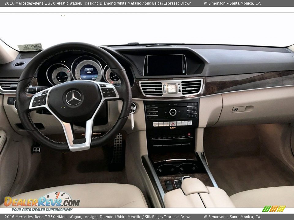 2016 Mercedes-Benz E 350 4Matic Wagon designo Diamond White Metallic / Silk Beige/Espresso Brown Photo #17