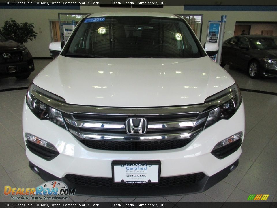 2017 Honda Pilot EX AWD White Diamond Pearl / Black Photo #2