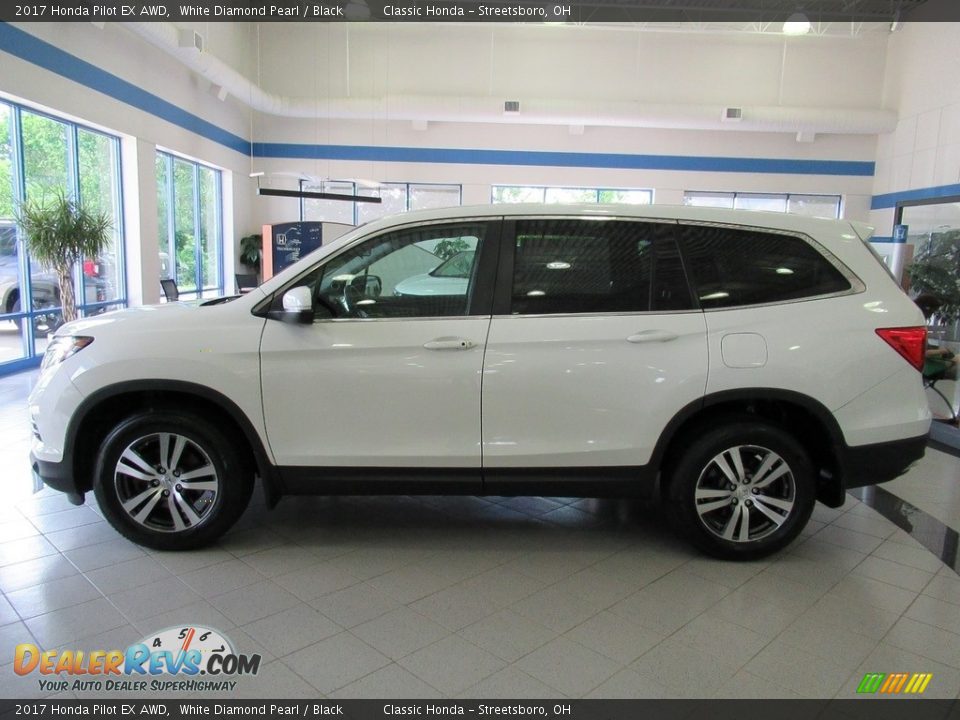 2017 Honda Pilot EX AWD White Diamond Pearl / Black Photo #10