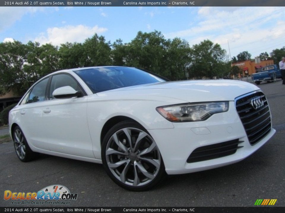2014 Audi A6 2.0T quattro Sedan Ibis White / Nougat Brown Photo #1