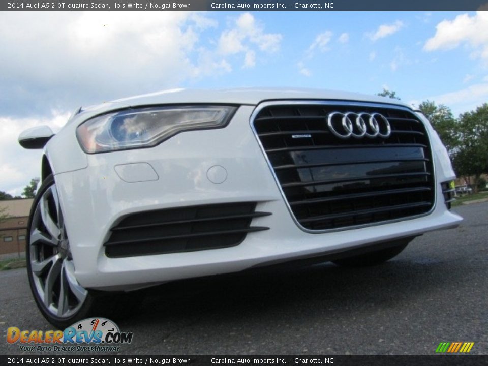 2014 Audi A6 2.0T quattro Sedan Ibis White / Nougat Brown Photo #2