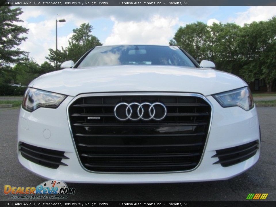 2014 Audi A6 2.0T quattro Sedan Ibis White / Nougat Brown Photo #4