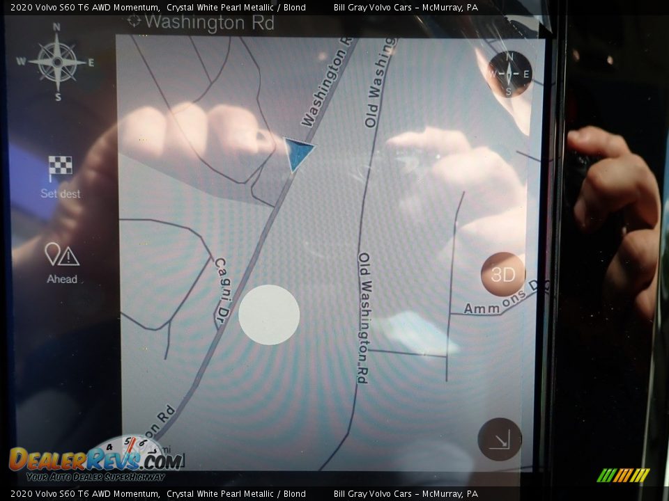 2020 Volvo S60 T6 AWD Momentum Crystal White Pearl Metallic / Blond Photo #13