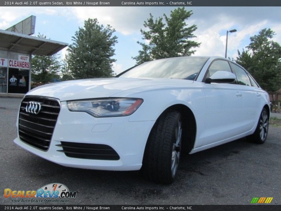 2014 Audi A6 2.0T quattro Sedan Ibis White / Nougat Brown Photo #6