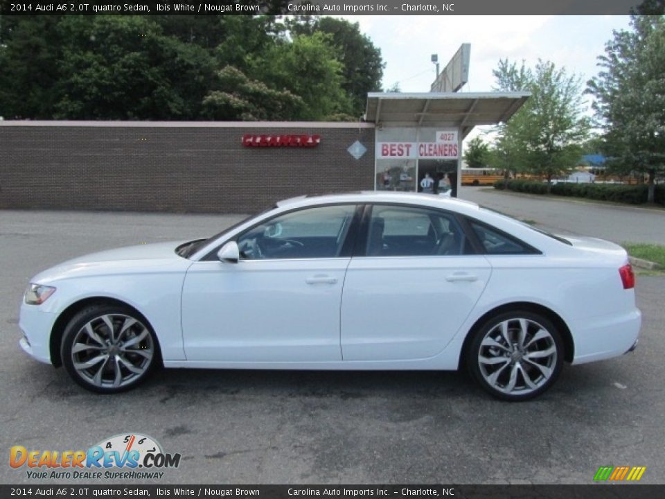 2014 Audi A6 2.0T quattro Sedan Ibis White / Nougat Brown Photo #7